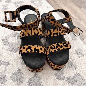 Cheetah Print Wedges